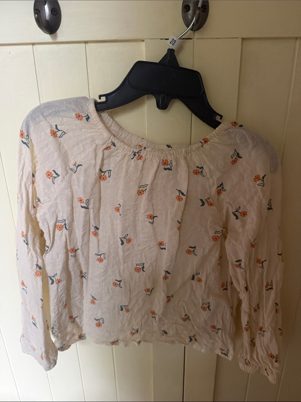 Cat & Jack pale yellow Tunic with Orange Floral Print